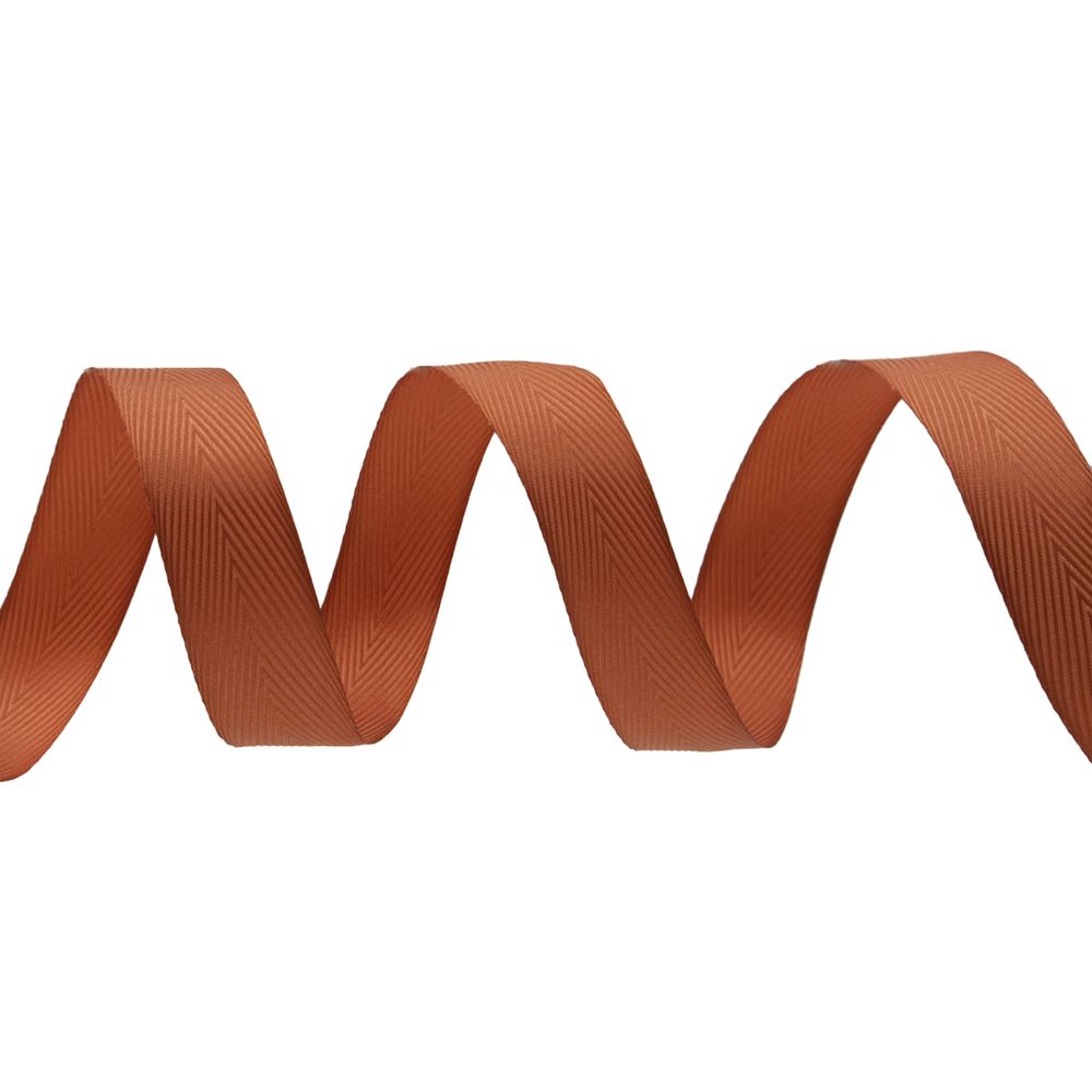 Лента декоративная ёлочка 25.0 мм / 20±1 метров, 101 бронзовый