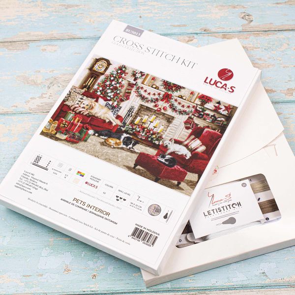 Набор для вышивания нитками Luca-S BU5013, Домашние питомцы, 48х32см