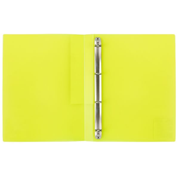 Папка на 4 О-кольцах A4 700 мкм 25 мм, 4 шт, d-17 мм, желтый EC211400009, Expert Complete