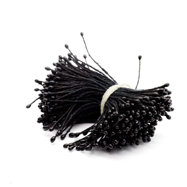 Тычинки для искусственных цветов 0,1х6см (черный)