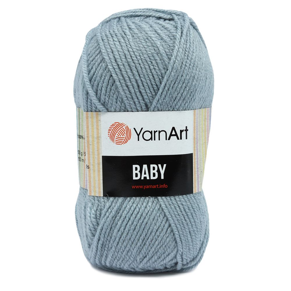 Пряжа YarnArt (ЯрнАрт) Baby / уп.5 мот. по 50 г, 150м, 3072 сине-серый