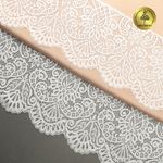 Кружево эластичное (стрейч) 110 мм, 40992PP цв.белый, 3 метра, Kruzhevo