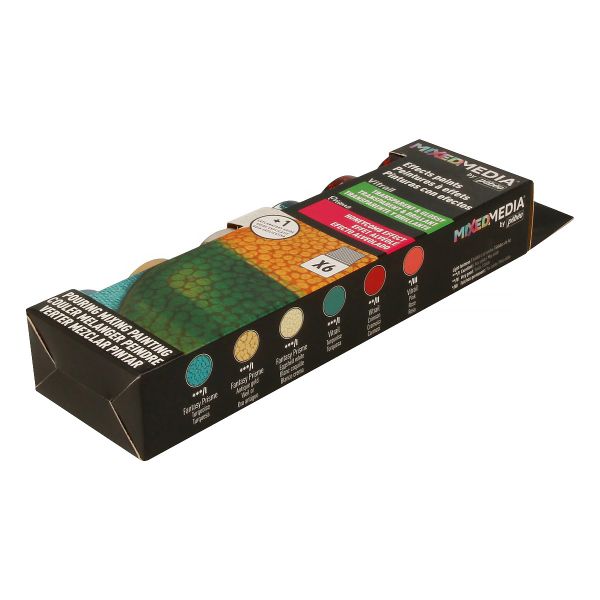 Набор красок Pebeo Mixed Media -Vitrail и Fantasy Prisme 6 цв. 20 мл