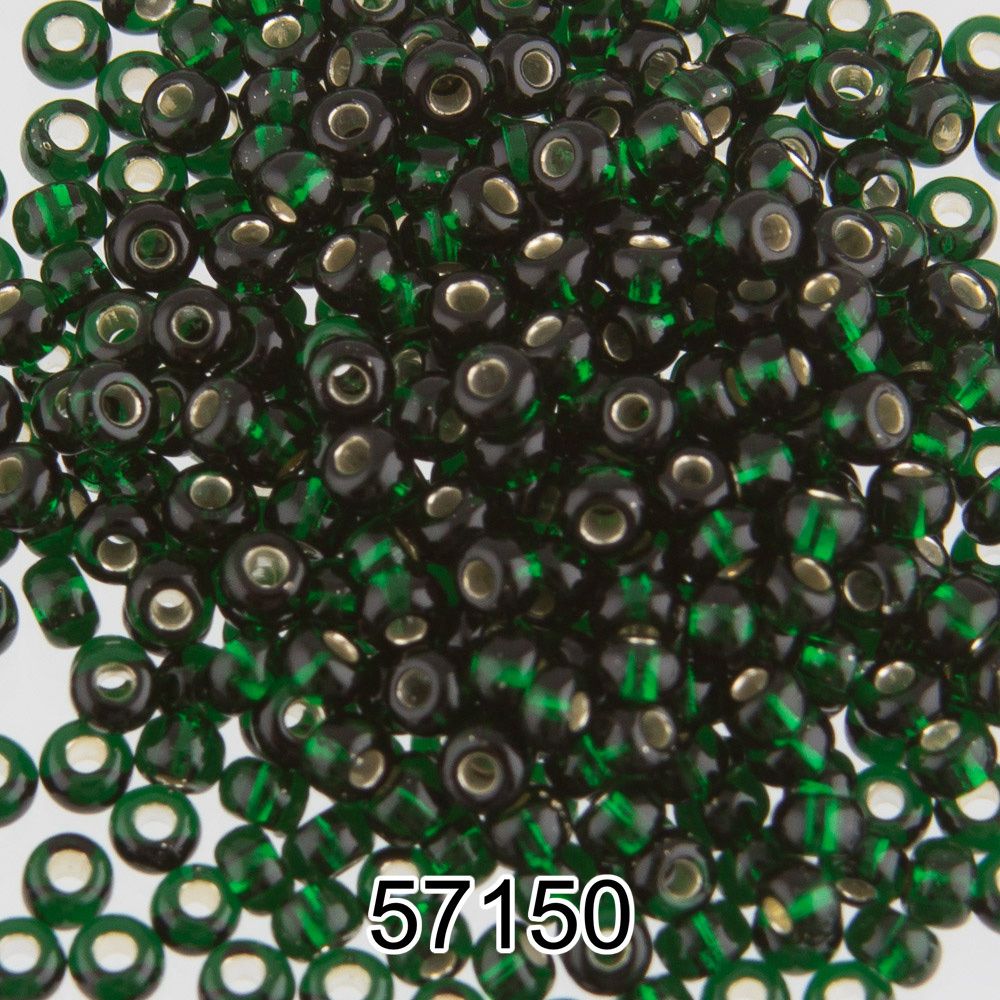Бисер Preciosa круглый 10/0, 2.3 мм, 500 г, 57150 (Ф197) т.зеленый