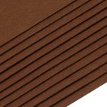 Фетр листовой жесткий 1.0 мм, 20х30см, 12 шт, Astra&Craft, 5 коричневый