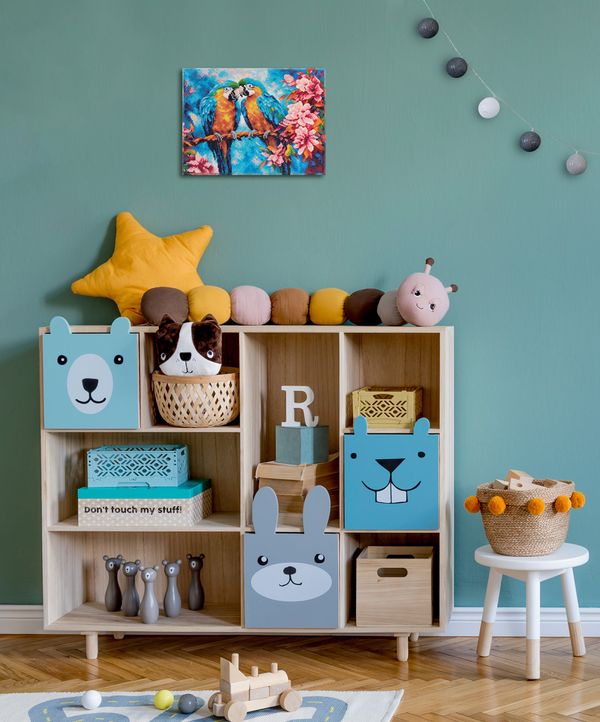 Кристальная (алмазная) мозаика Фрея ALPD-283, на подрамнике, Попугаи Ара, 40х30 см