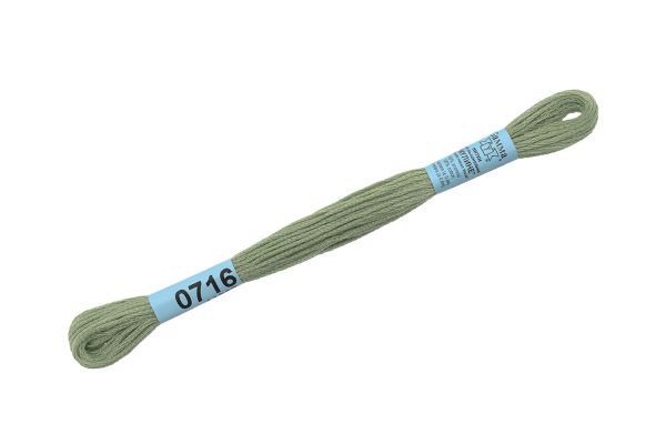 Мулине Gamma 100% хлопок, цв.0716 фисташковый, 24 мотка по 8 метров