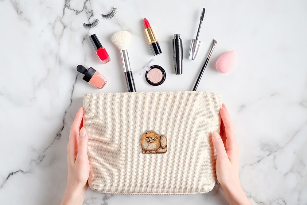 Набор для вышивания нитками Panna Живая картина JK-2345, Брошь. Шпиц Лаки, 6х5 см