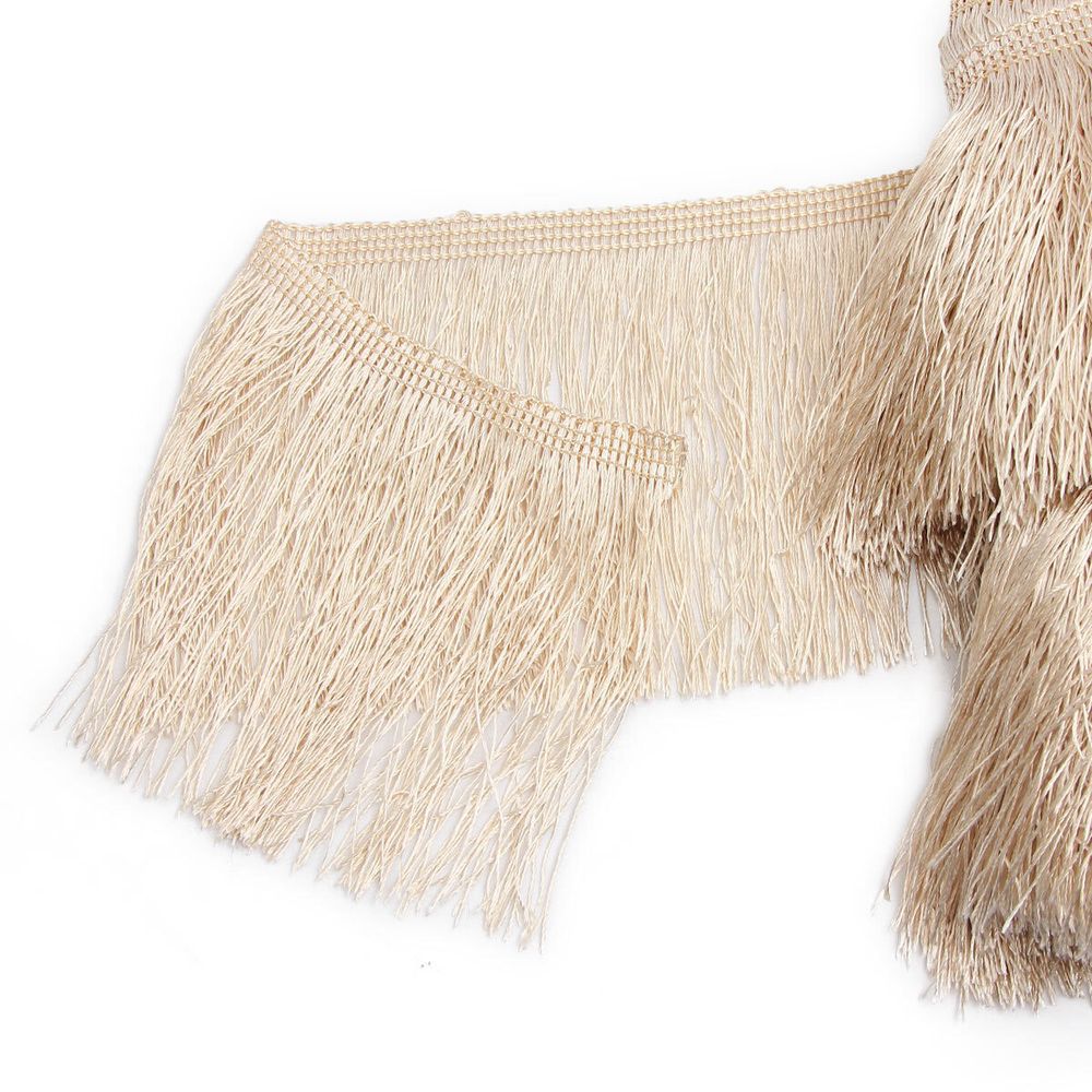 Бахрома отделочная широкая 120.0 мм / 25 метров, 551 бежевый