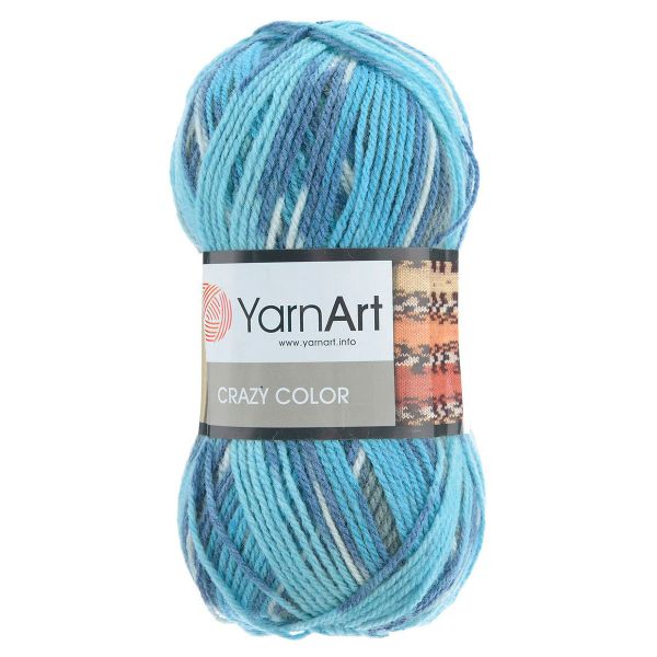 Пряжа YarnArt (ЯрнАрт) Crazy color / уп.5 мот. по 100 г, 260м, 134 секционный