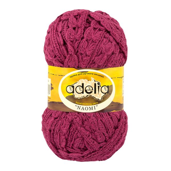 Пряжа Adelia Naomi, 5х100г, 24м, №14 сиреневый