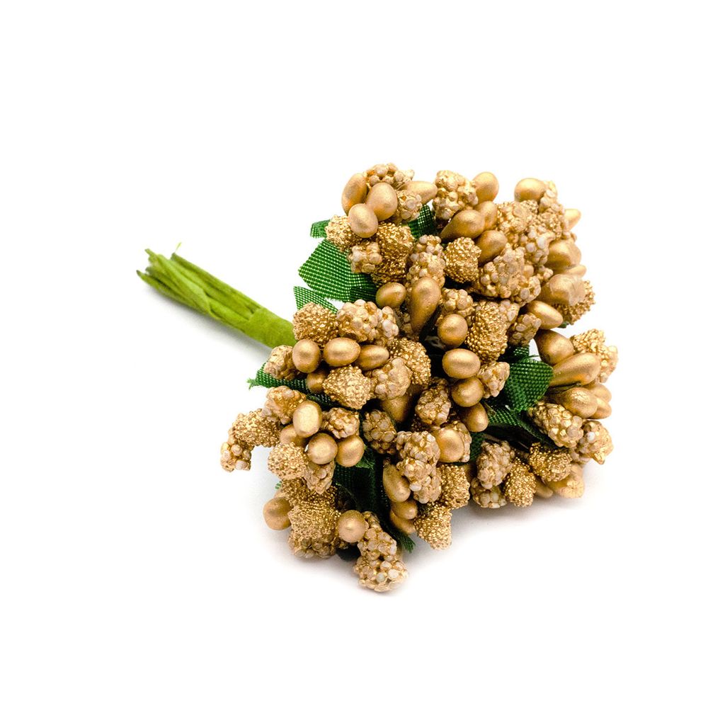 Цветы искусственные декоративные 2см (12 штук) (коричневый)