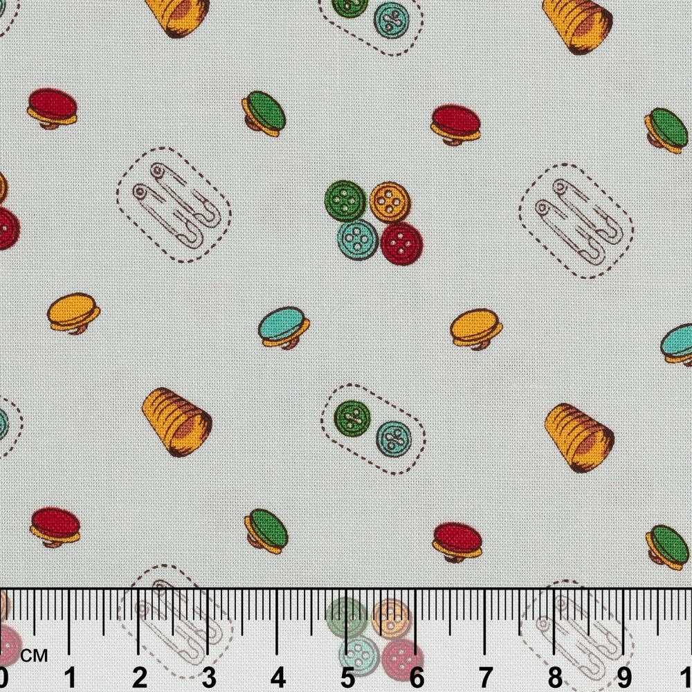 Ткань для пэчворка Peppy Век моды, отрез 50х55 см, 146 г/м², ВМ-10 серый, Peppy