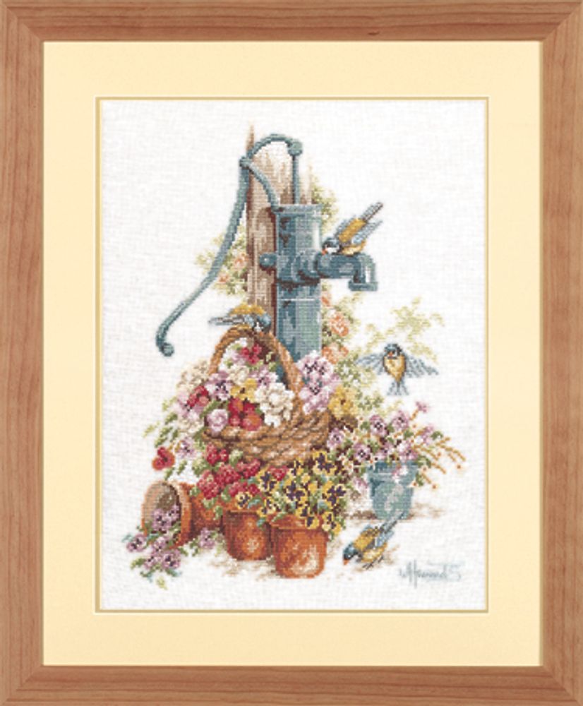 Lanarte, Birds at the water pump, 29х39 см /TOS/