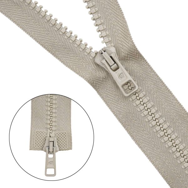 Молния трактор Arta Т6 (6 мм) 2 зам., разъем., 60 см, 105 св.бежевый, 5 шт