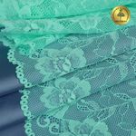 Кружево бельевое эластичное 190 мм / 10 м, 24, цв.мята, Kruzhevo