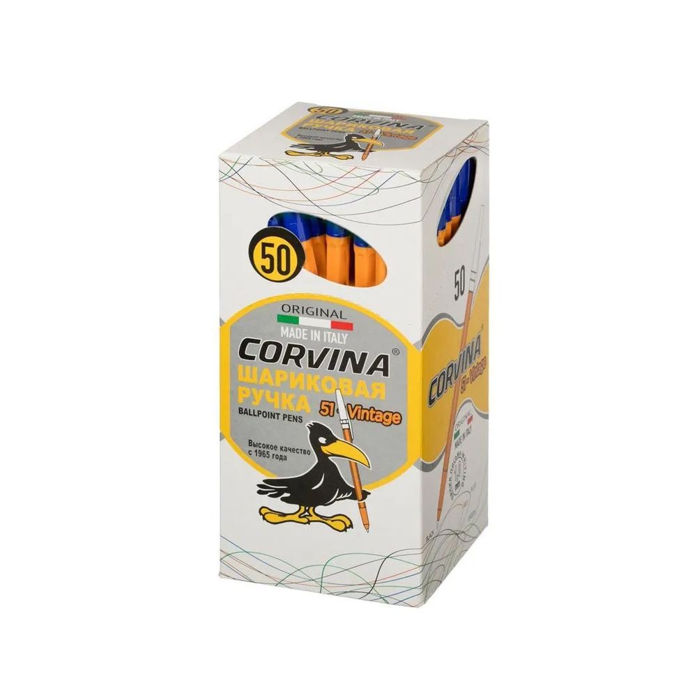 Ручка шариковая CORVINA51 Vintage ⌀0.7 мм, 1 мм, 50 шт, 40163/02G цвет чернил: синий, Corvina
