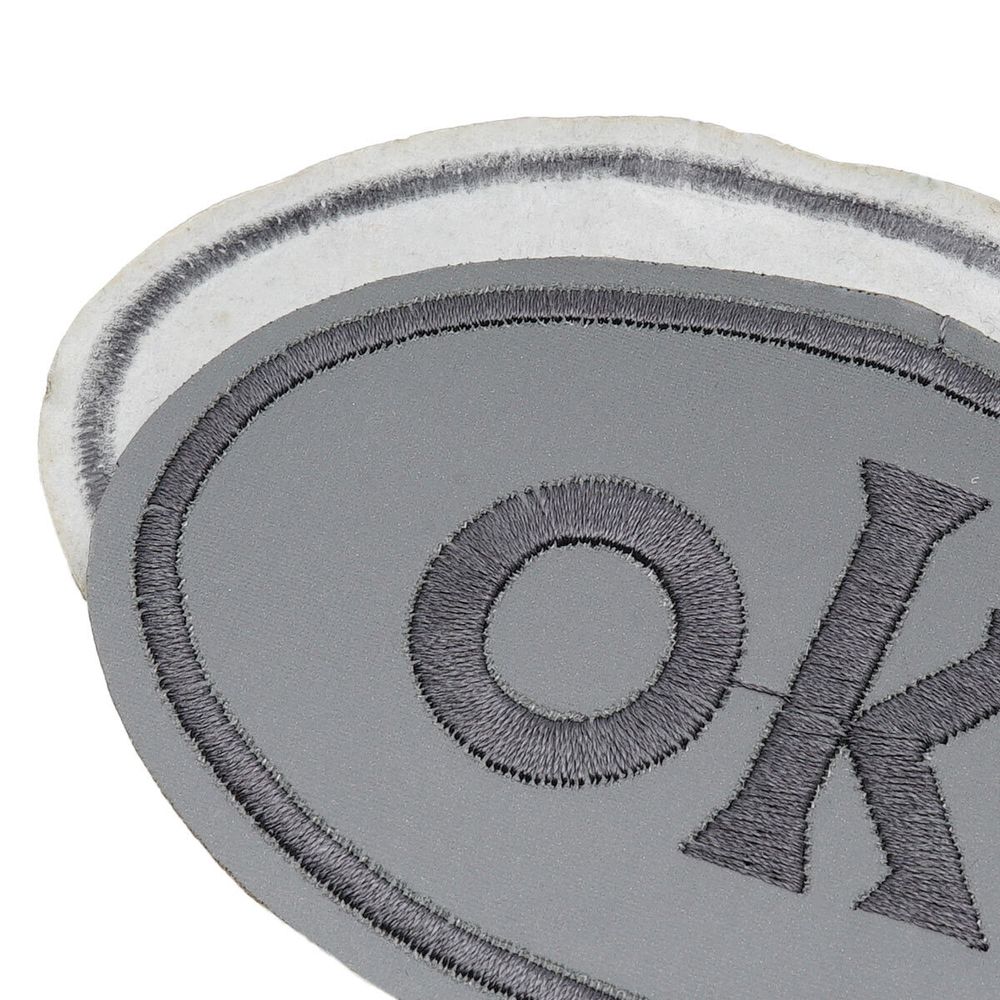 Термоаппликация овал OK 92х60мм (Reflective (отражающий)), 2 шт, LA560