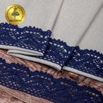 Кружево вязаное (тесьма) 45 мм / 10 метров, TBY-5235, цв.29 т.синий, Kruzhevo