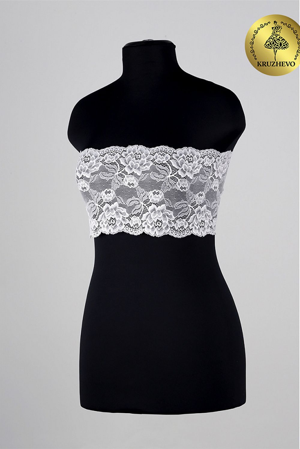 Кружево бельевое эластичное 180 мм / 3 м, TBY.L838, цв.01 белый, Kruzhevo