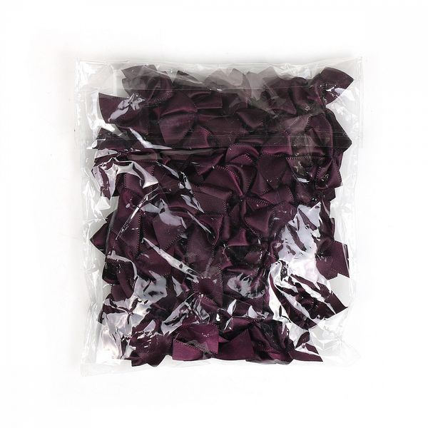 Бантики пришивные 35 мм, MJRF070 фиолетовый S254, уп.100 шт