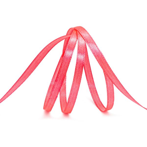 Лента атласная 1-сторонняя 6.0 мм / 22.86±1 метров, 024 коралловый, Globus