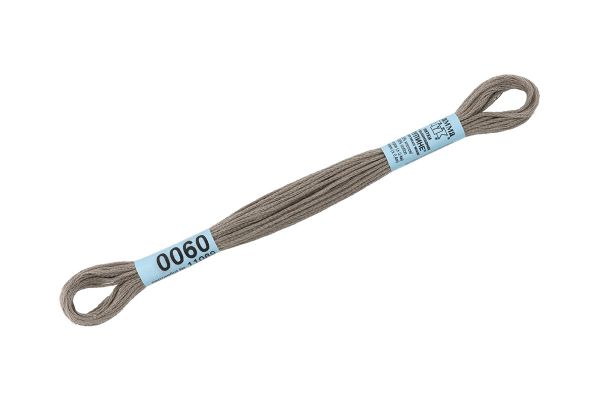 Мулине Gamma 100% хлопок, цв.0060 зел-серый, 24 мотка по 8 метров