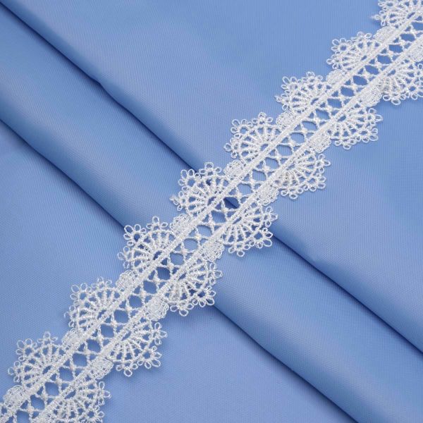 Кружево гипюр (плетёное) 40 мм / 13.7 метров, белый, 3AR1417