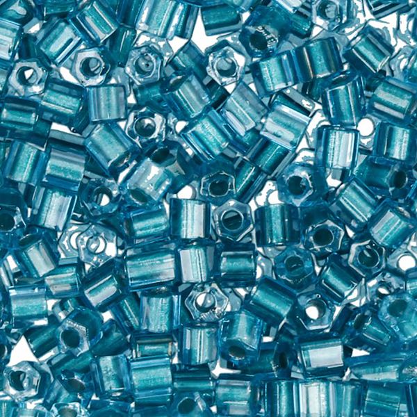 Бисер Toho 11/0 Hexagon 4 (2.2 мм), 500 г, 0377 бирюзовый