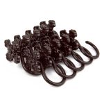 Крючки шторные для карниза навесные ⌀6 мм, 10 шт, 02 коричневый, Sofi H30