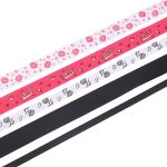 Набор репсовых лент, 5 шт, 45 м (2 шт по 18 м и 3 шт по 3 м), цвет черный