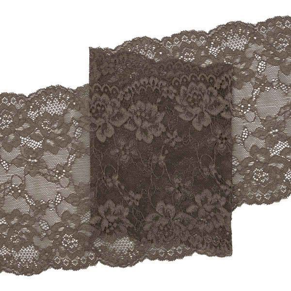 Кружево бельевое эластичное 180 мм / 13.72 м, цв. C072 шиншилла