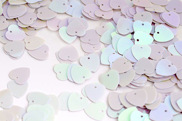 Пайетки плоские FLK297 10 мм цв. 099 белый уп. 50г