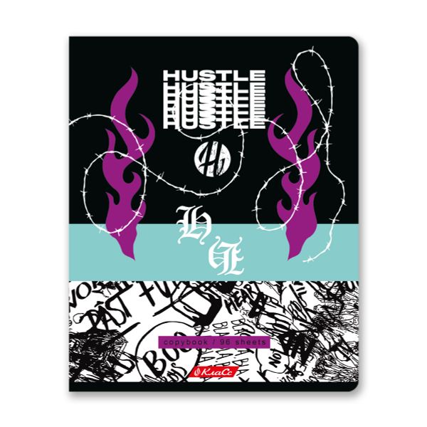 Тетрадь ученическая общая, выборочный лак A5+ 96 л. на скобе 65 г/м², белизна 100%, 5 шт, линия в термоусадочной пленке, 000343 Драйв, Светоч 96ТСК5_4_3_2