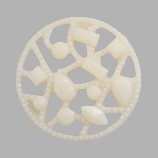 Украшение 25мм (белый), CON2521, 5 шт