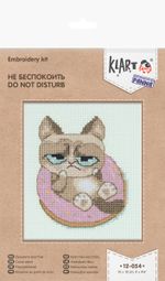 Набор для вышивания Klart 12-054, Не беспокоить, 10х12 см