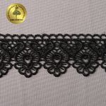 Кружево гипюр (плетёное) 45 мм / 13.71 метров, TBY.808, цв.черный