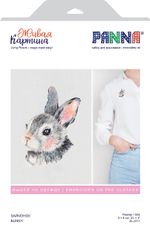 Набор для вышивания нитками Panna, Живая картина. Зайчонок, 11х9 см