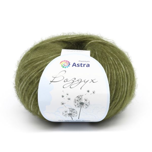 Пряжа Astra Premium (Астра Премиум) Воздух (Air) / уп.3 мот. по 50 г, 140 м, 09 зеленый