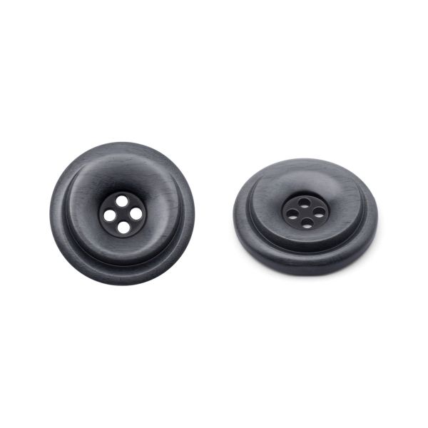 Пуговицы 4 прокола 46L=30 мм, пластик (имитация дерева), col.A темно-серый, 36 шт, CN2821