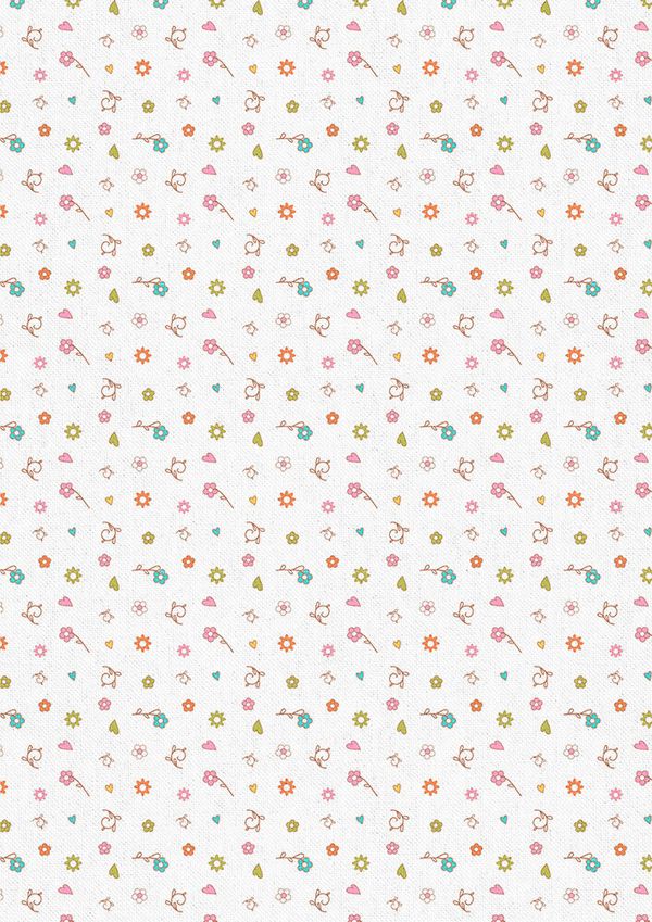 Ткань для пэчворка Peppy Крошки-матрешки, отрез 50х55 см, 146 г/м², КМ-17 белый, Peppy