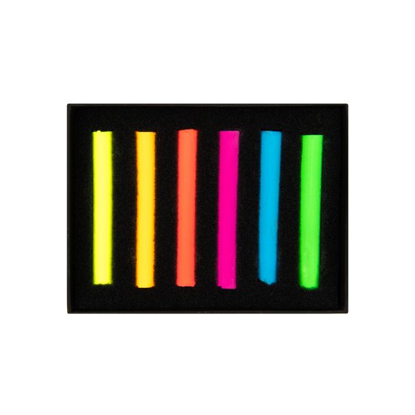 Пастель художественная 6 цв, флуоресцентная, Аква-колор IZO-SP6