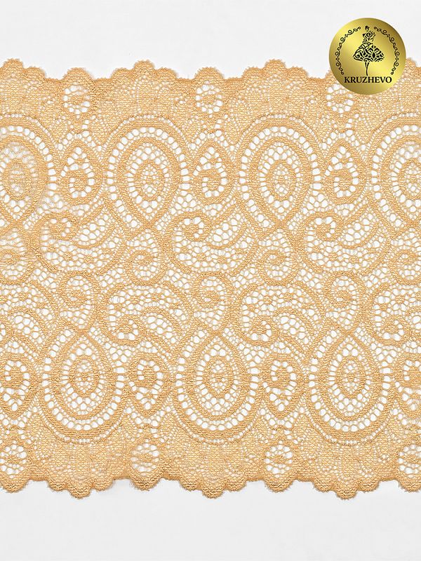 Кружево бельевое эластичное 180 мм / 3 метра, TBY.L1351, цв.126 бежевый