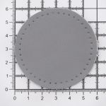 Заплатки пришивные из кожи, круг ⌀6см с перфорацией, 2 шт, 100% кожа, 07 серый, 9111