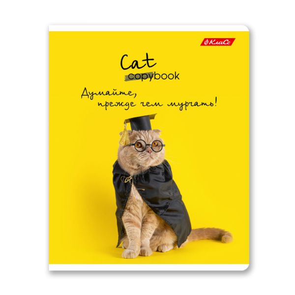 Тетрадь ученическая общая, A5+ 96 л. на скобе 60 г/м², белизна 100%, 5 шт, клетка в термоусадочной пленке, 000790 Улыбмяус, Светоч 96ТЕТк-001