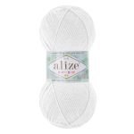Пряжа Alize (Ализе) Happy Baby New / уп.5 мот. по 100 г, 320м, 55 белый