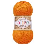 Пряжа Alize (Ализе) Diva / уп.5 мот. по 100 г, 350м, 120 оранжевый