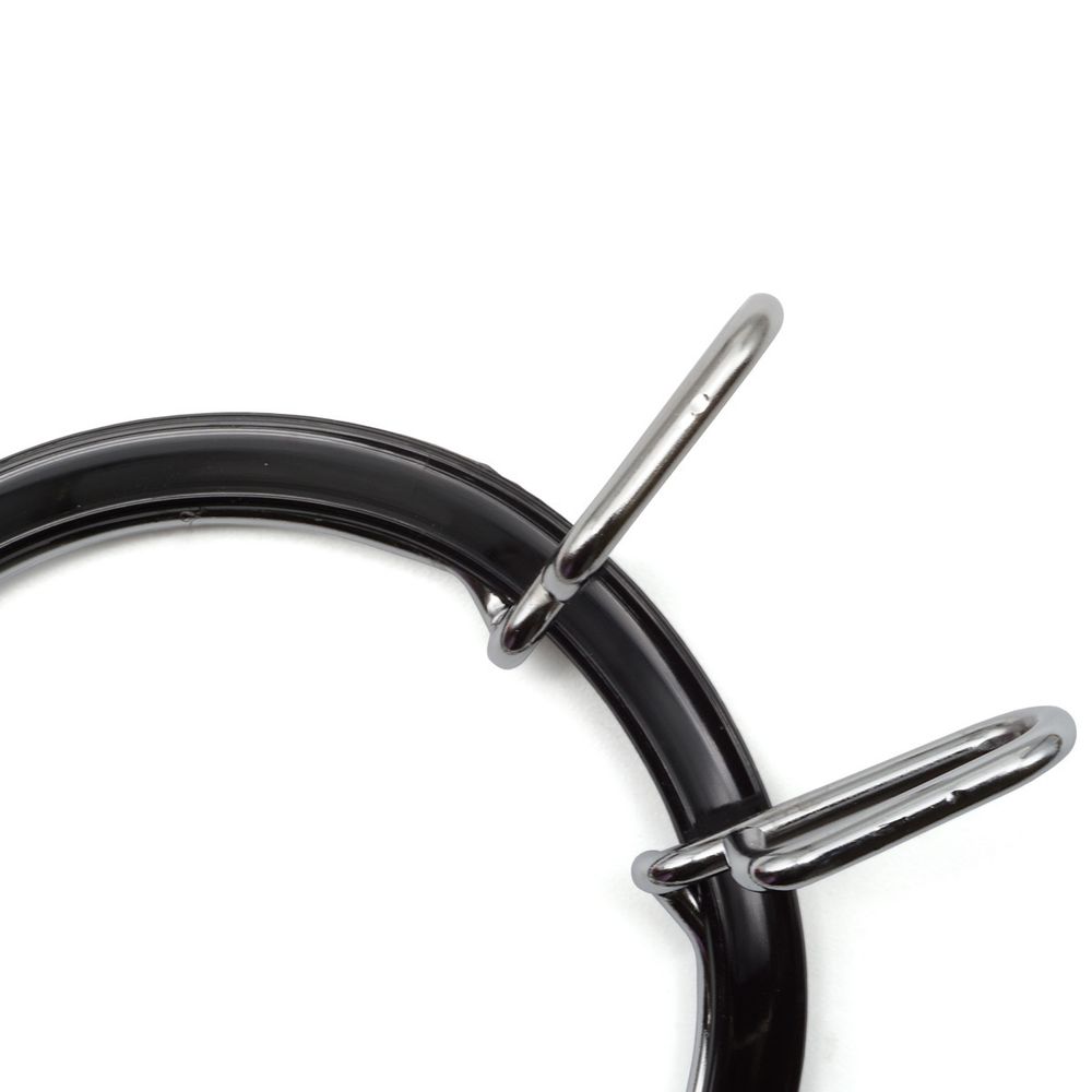 Пяльцы пластиковые с металлической застежкой, диаметр 5,8 см, цвет черный, Nurge Hobby, 160-3