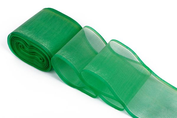 Лента капроновая (органза) для бантов 75-80.0 мм / 25±1 метров, зеленый, Gamma С 3622, Gamma С 3622