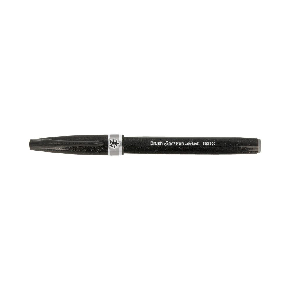 Браш пен Pentel Brush Sign Pen Artist, ultra-fine 0.5-5 мм, кисть/круглое тонкое, SESF30C-NX серый